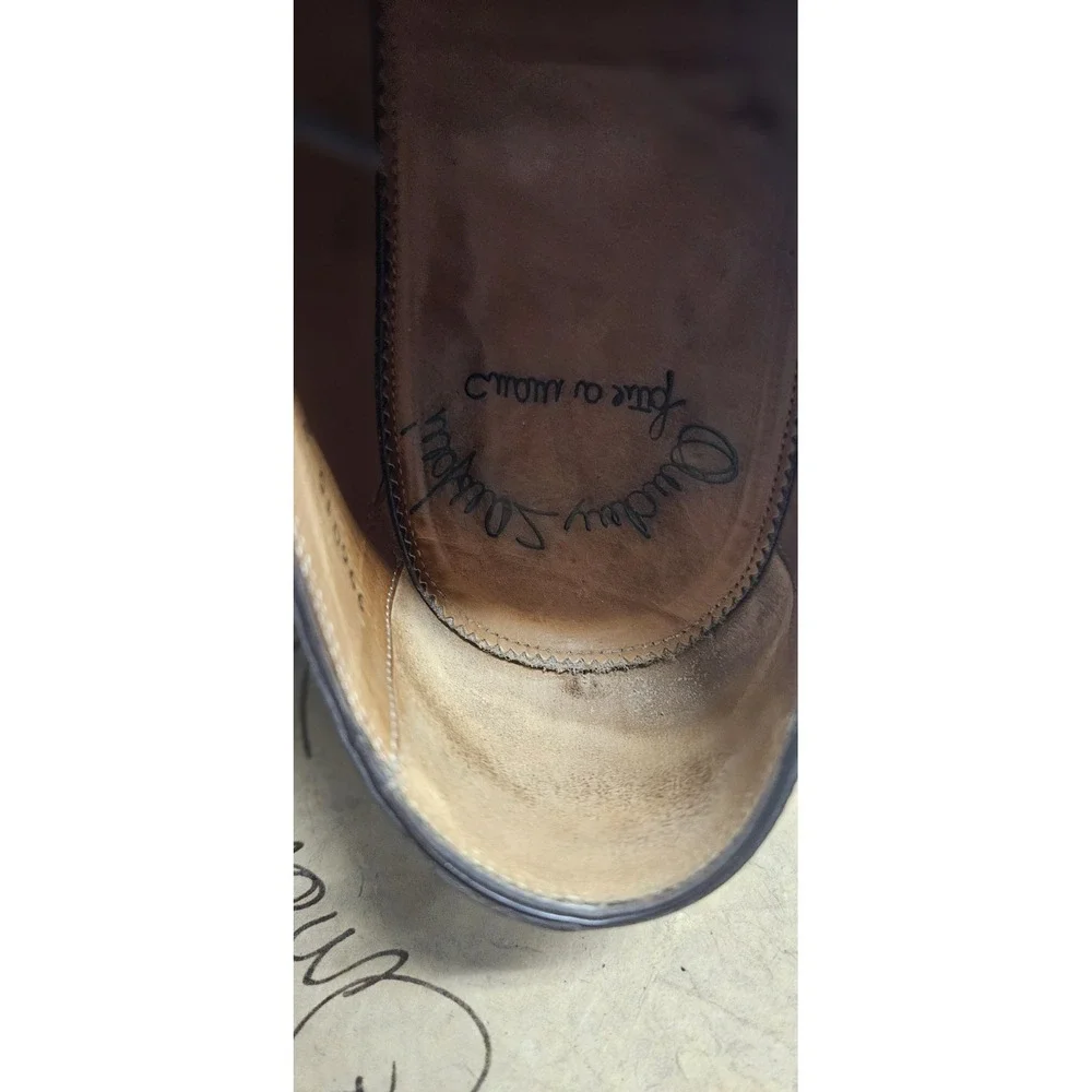 VTG SANTONI Andrea Santoni Italian handmade oxford lacing brown mens 12D